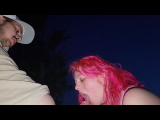 [1920x1080] pink haired slut sucks daddys dick in public and swallows - pornhub.com