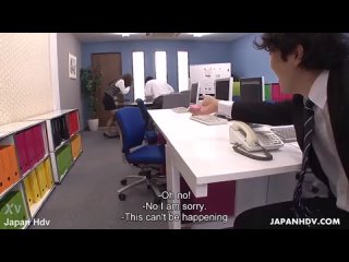 vibrator and blowjob with japanese in the office